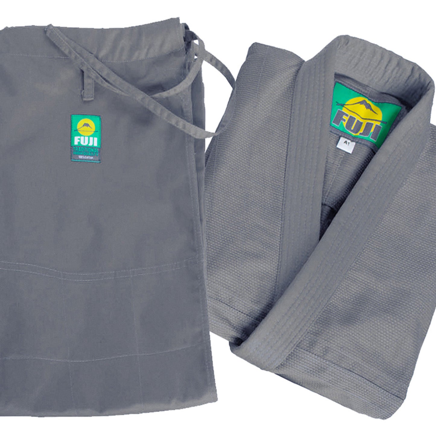 Fuji BJJ Gi - Brazilian Pride Edition with White Belt (Grey) | FUJI OUTLET