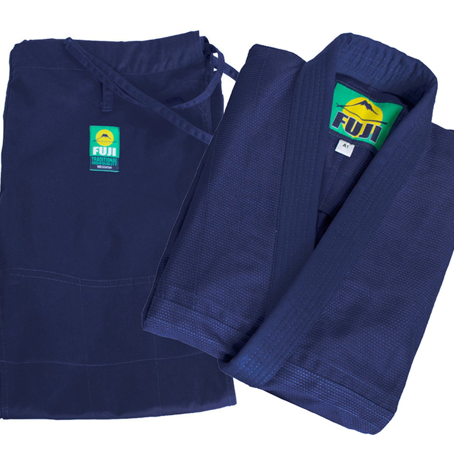 Fuji BJJ Gi - Brazilian Pride Edition with White Belt (Navy Blue) | FUJI OUTLET