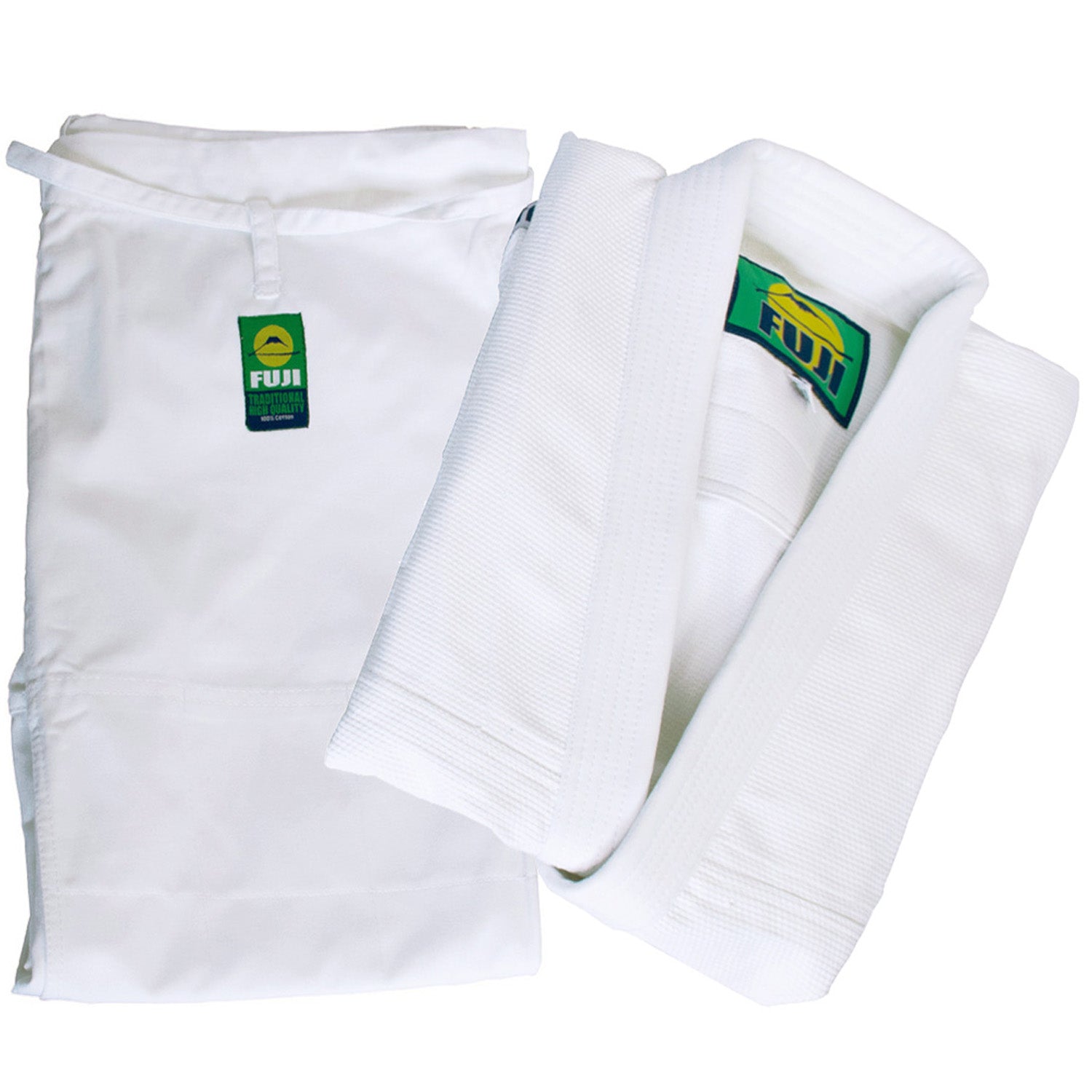 Fuji BJJ Gi - Brazilian Pride Edition with White Belt (White) | FUJI OUTLET