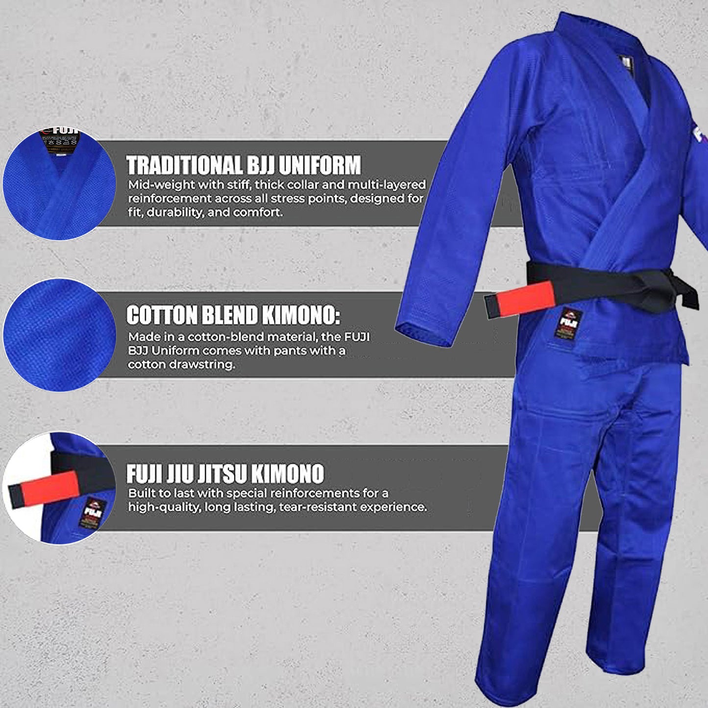 Fuji BJJ Gi - Original Brazilian Jiu Jitsu Uniform (Blue) | Fuji Outlet