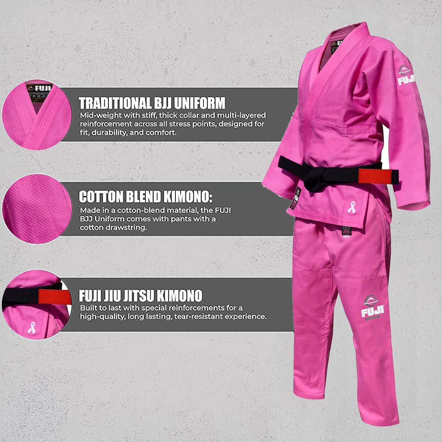 Fuji BJJ Gi - Original Brazilian Jiu Jitsu Uniform (Pink) | Fuji Outlet